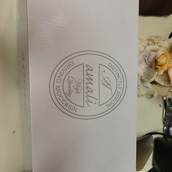 Mens Amali Royal Blue Suede And Black driving mocs. Size 10 with metallic strap - Picture 8 of 9